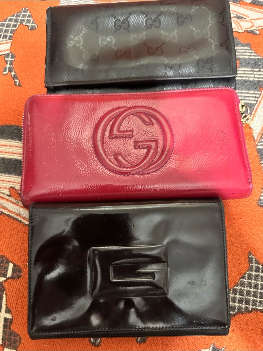 GUCCI ❤️🌟3PCS WALLET RED SOHO, BLACK AND BROWN PROJECT ⭐️